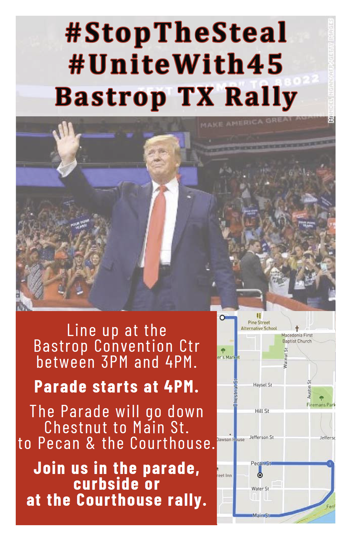 Bastrop County TX Trump Rally