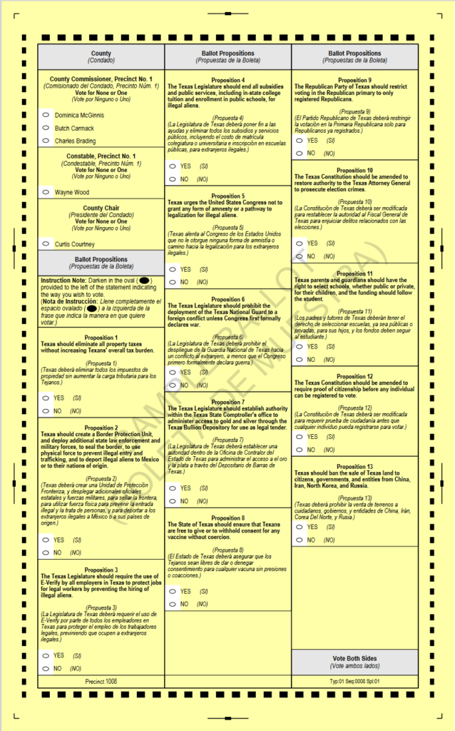 Sample Ballot 2024 Primary Page 1