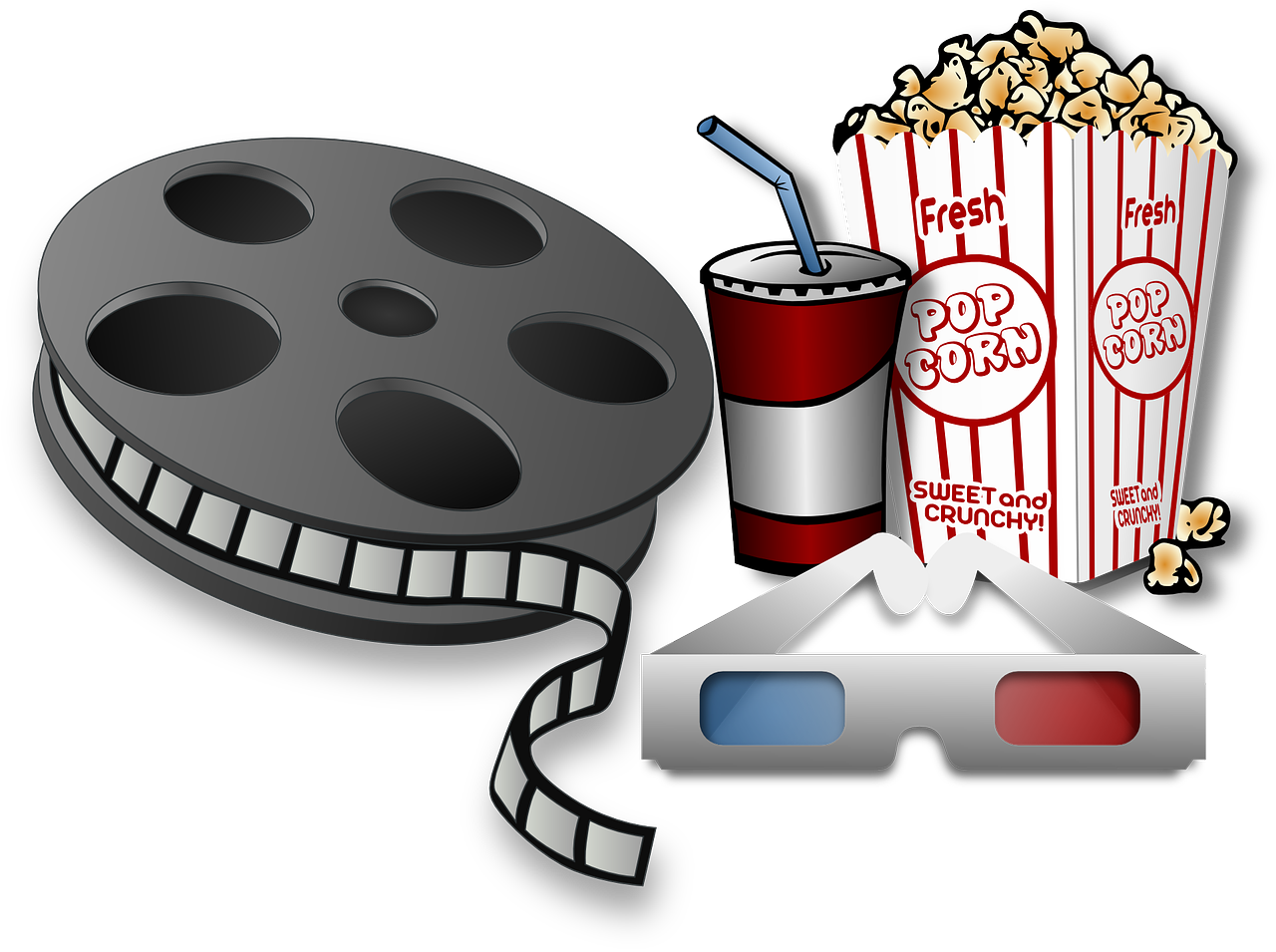 Film, soda, popcorn